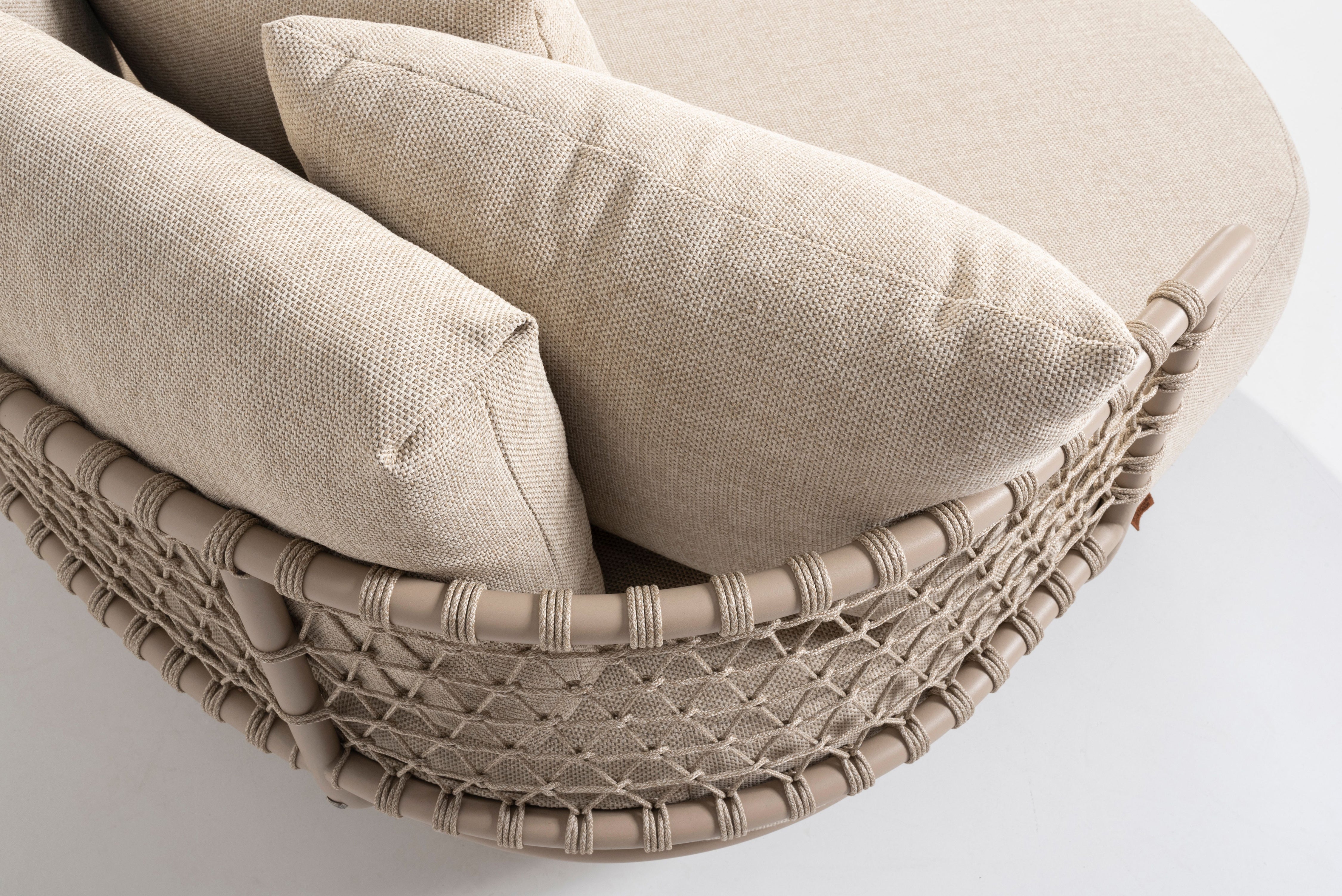 4 Seasons Outdoor Sardinia Chaise Lounge Corner with Cushions - Rope Design