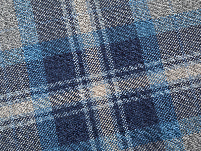 Pet Luxury Bolster Rectangular Dog Bed 3 Sizes in our Avondale in Signature Tartan: Blue-Grey-Navy