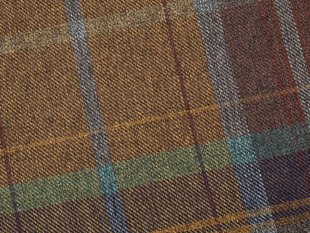 Pet Luxury Haven Square Dog Bed 5 Sizes in our Avondale in Signature Tartan: Olive-Heather-Chestnut