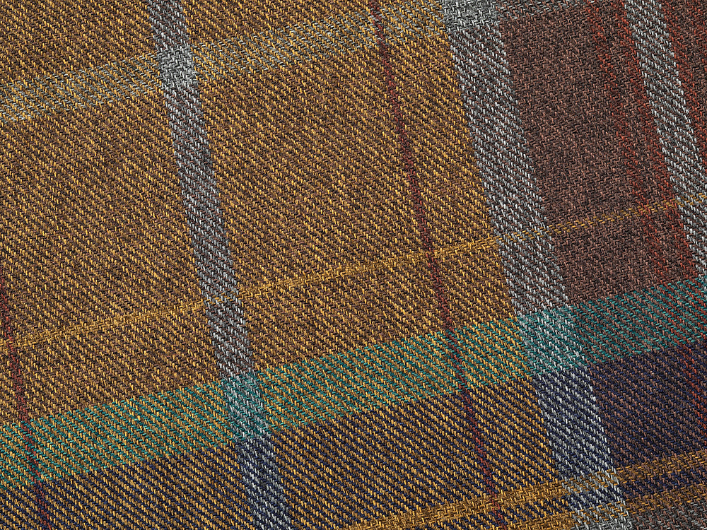 Pet Luxury Haven Square Dog Bed 5 Sizes in our Avondale in Signature Tartan: Olive-Heather-Chestnut