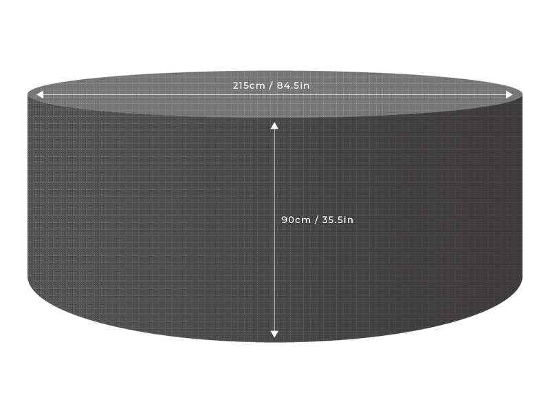Round Cover Large All Sizes Oxford Round Cover Fits Sets 215cm to 285cm x 90cm - Fully W