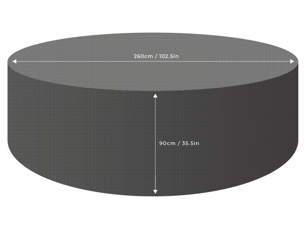 All Sizes Oxford Round Cover Fits Sets 215cm to 285cm x 90cm  - Fully Waterproof