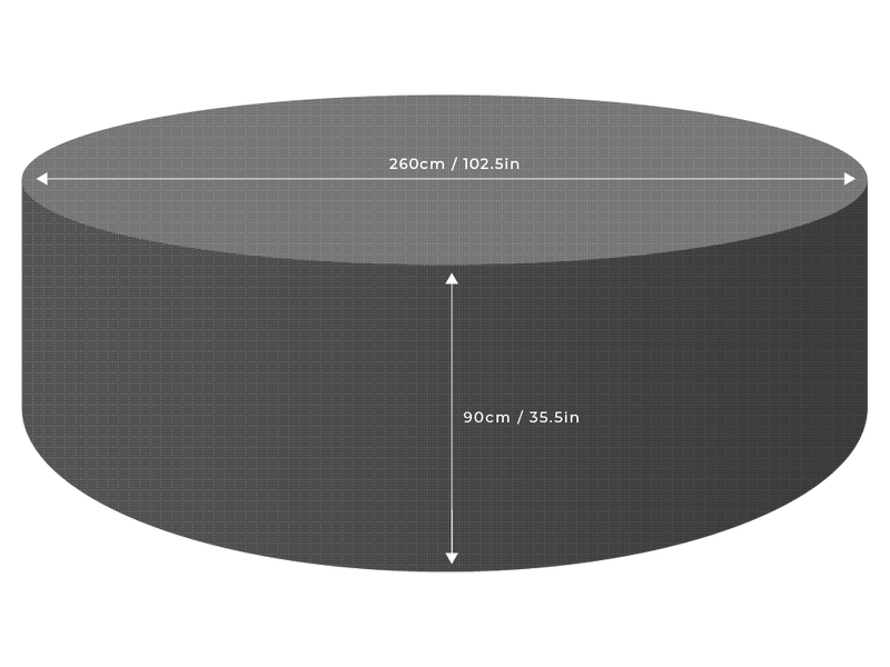 All Sizes Oxford Round Cover Fits Sets 215cm to 285cm x 90cm  - Fully Waterproof