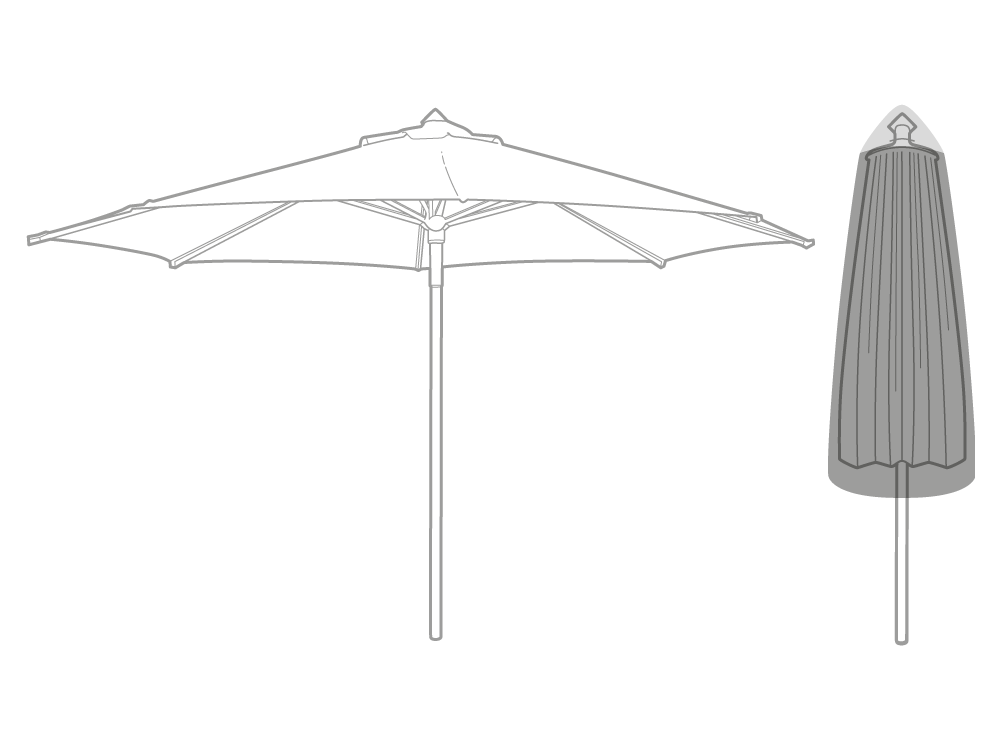 Clearspell Garden Umbrella Cover Medium 165cm High