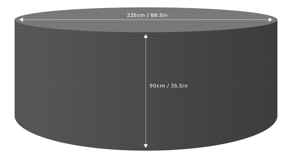 All Sizes Oxford Round Cover Fits Sets 215cm to 285cm x 90cm  - Fully Waterproof