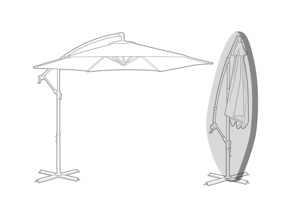 ClearSpell Cover to fit Norfolk Leisure Geisha Cantilever Parasol Fully Waterproof with 5 Year Guarantee